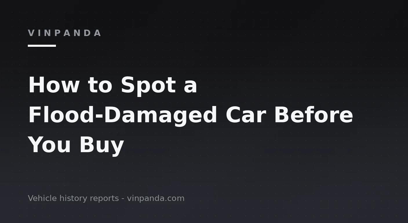 How to Spot a Flood-Damaged Car Before You Buy